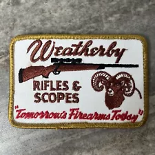 Vintage Weatherby Rifles & Scopes “Tomorrow’s Firearms Today” Embroidered Patch