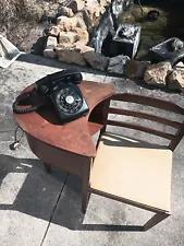 antique phone table and chair