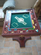 Vintage Franklin Mint 1991 Collector's Edition Monopoly, Glass & Pedestal Table