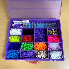 Organizer Carry Case with Rainbow Loom Rubber Band Assortment with Case