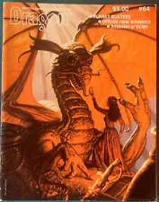 D&D ADVENTURE ROLE PLAYING AID MAGAZINE DRAGON #64 AUGUST 1982 W/ PLANE BUSTERS