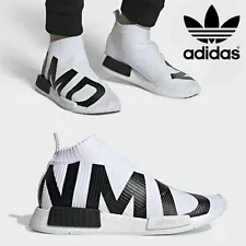 ADIDAS NMD_CS1 PK CITY SOCK White Black BOLD BRANDING Primeknit EG7538 Men 10.5