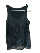 Women’s Express Black With Lace Tank Top Size S/P For Sale!