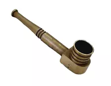 TOBACCO SMOKING PIPE SOLID BRASS 76 GRAMS 3 INCH VINTAGE