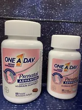 One A Day Prenatal Advanced Multi Vitamins Brain Support 60+60 Ct Exp 02/24