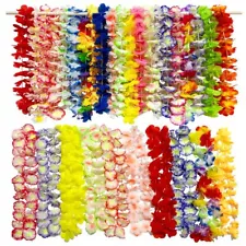 50Pcs Hawaiian Leis for Luau Party Bulk Lays Necklace Multicolour