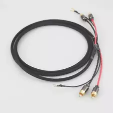 HIFI OFC Copper Audio RCA Cable Phono Cord for LP Vinyl Record Player Amplifier