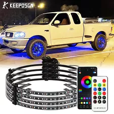 For Ford F-150 F250 4x 15.5'' RGB Wheel Ring Lights LED Rim Lights Bluetooth APP (For: Ford F-150 Heritage)