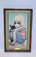 Vintage Walter Keane Print "LITTLE ONES" ( Pre-owned)