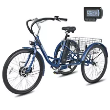 Secondhand 26" Dual Chain Electric Tricycle Adults w 36V 13Ah Battery 350W Motor