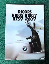 ORIGINAL NOS 1977 BMW MOTORCYCLE BROCHURE R100RS RS R100S R100/7 R75/7 R60/7