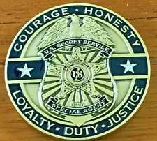 US SECRET SERVICE CHALLENGE COIN - SPECIAL AGENT OATH AND BADGE