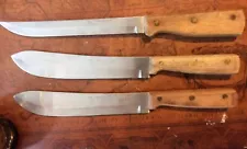 L’ Heritage Pro Quality Chef butcher knife set of 3 stainless steel lot6