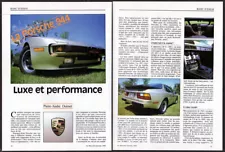 1984 PORSCHE 944 vintage original 3-pages print article Road Test French Canada