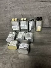 Lot Of (9) Assorted Capacitors