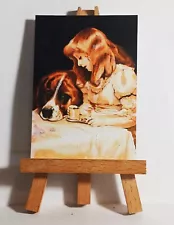 Tea for Two ACEO Original PAINTING by Ray Dicken a Charles Burton Barber