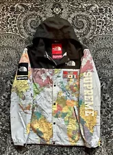 2014 Supreme x The North Face Atlas World Map Expedition Coaches Jacket SIZE XL