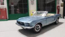 Franklin Mint 1:24 1967 Ford Mustang GTA Convertible "Glacier Blue"