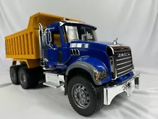 Bruder Toys - MACK Granite Dump Truck - Blue, Yellow - Scale 1:16 - Germany