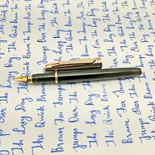 V’Sign Stride Black Fountain Pen (with Vintage Semi-Flex Nib Navy Pen Co. Japan)