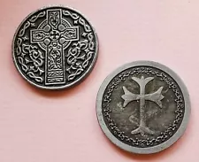 LOT of 2- CATHOLIC CHRISTIAN SPIRITUAL IRISH BLESSING PRAYER COINS