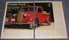 1937 Mack Jr. Model 2M Pickup Truck History Info Article "Mighty Mac"