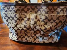 COACH Signature Brown Diaper Bag / Tote Never Used. Mint, New Condition