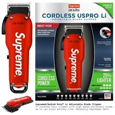 Supreme Andis Envy Li Adjustable Blade Clipper Red