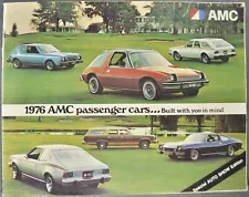 1976 AMC 20pg Brochure Pacer X Gremlin Hornet Matador Wagon Excellent Original