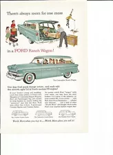 1954  Ford print ad: "There's always room for one more in a Ford Ranch Wagon"