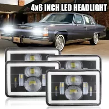 4pcs 4X6" Sealed High Low Beam LED Headlights Fit 1988-1989 Chevy Silverado