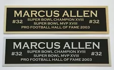 Marcus Allen nameplate for signed jersey football helmet or photo