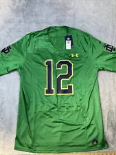 Notre Dame Under Armour Men’s Green Football Jersey #12 Men’s Size Large