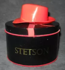 Vintage Stetson Salesman Sample Dark Red Plastic Fedora