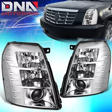 For 2007-2014 Cadillac Escalade ESV EXT HID Projector Headlights Chrome/Clear