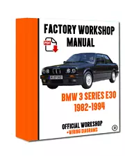 OFFICIAL WORKSHOP Manual Service Repair BMW 3 Series E30 1982 - 1994