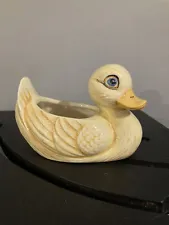 Duck, Rubber Ducky Pottery Vintage Planter Ceramic-Great For Succulents 4”