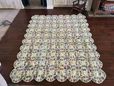 Vintage Handmade Double Wedding Ring Quilt