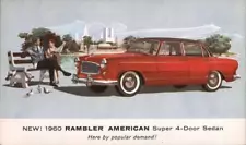 Cars New! 1960 RAMBLER AMERICAN Super 4-Door Sedan-Here by Popular Demand!