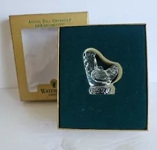 WATERFORD CRYSTAL CHRISTMAS TREE ORNAMENT 1997 6th Edition Hen