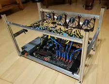 ð¥ Mining Rig (Plug+Play) ð¥ 6x GPU, Open Case, CPU/SSD/PSU ð¥ Dual-Mining Ready