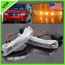 Pair For Grand Caravan Town&Country Side Mirror LED Turn signal Light Left&Right