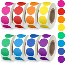 4000 PCS 3/4" Garage Sale Price Stickers Rolls for Office Classroom Student, 8 C