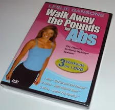 Leslie Sansone Walk Away the Pounds for Abs 1 2 3 Miles Walking Workout DVD NEW