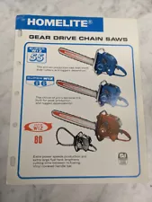 HOMELITE SALES BROCHURE LITERATURE ADVERTISEMENT AD CHAIN SAW GEAR DRIVE