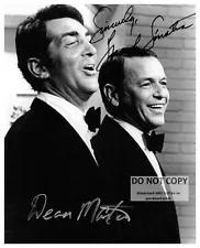 FRANK SINATRA & DEAN MARTIN w/ *REPRINT* AUTOGRAPHS RAT PACK 8X10 PHOTO (RP038)