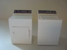 2- Dollhouse Miniature Furniture Clothes Dryer Washing Machine Town Square Metal