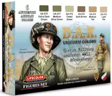 DAK German Afrika Korps WWII Uniforms Acrylic Set (6 22ml Bottles)