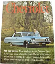 1964 Chevrolet For Car Buyers Dealership Promo Sales Magazine