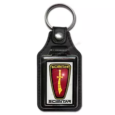 RELIANT SCIMITAR FAUX LEATHER RECTANGLE KEY RING/FOB